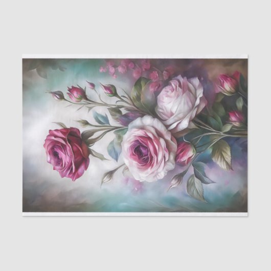 Romantisch Roos Art Decoupage Tissuepapier (Voorkant)