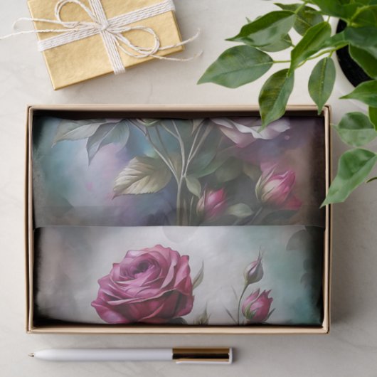 Romantisch Roos Art Decoupage Tissuepapier (Geschenk)