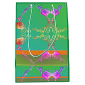 Romantisch Roos Birthday Gift Bag Medium Cadeauzakje (Voorkant)