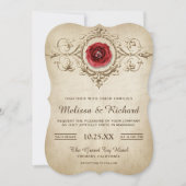  romantisch Roos bloeien bruiloft uitnodiging (Voorkant)