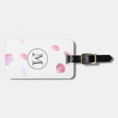 Romantisch Roos bloemblaadjes Bagagelabel (Voorkant horizontaal)