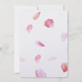 Romantisch Roos bloemblaadjes bruiloft Kaart (Achterkant)