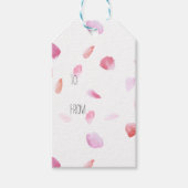 Romantisch Roos bloemblaadjes Cadeaulabel (Voorkant)