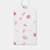 Romantisch Roos bloemblaadjes Cadeaulabel (Achterkant)