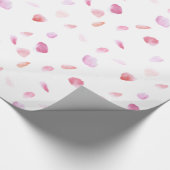 Romantisch Roos bloemblaadjes Cadeaupapier (Hoek)