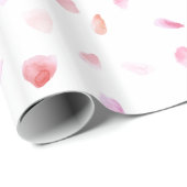 Romantisch Roos bloemblaadjes Cadeaupapier (Rol Hoek)