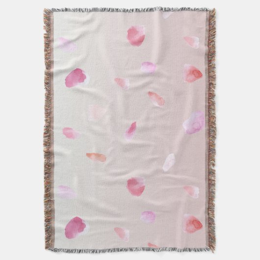 Romantisch Roos bloemblaadjes Deken (Voorkant Verticaal)