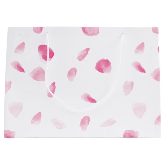 Romantisch Roos bloemblaadjes Groot Cadeauzakje (Voorkant)