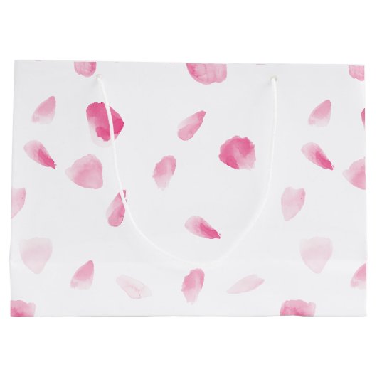 Romantisch Roos bloemblaadjes Groot Cadeauzakje (Achterkant)