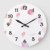 Romantisch Roos bloemblaadjes Grote Klok (Voorkant)