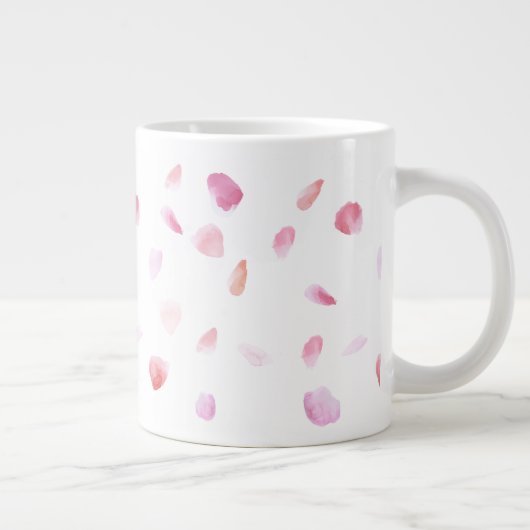 Romantisch Roos bloemblaadjes Grote Koffiekop (Rechts)