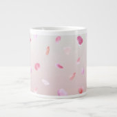 Romantisch Roos bloemblaadjes Grote Koffiekop (Voorkant)