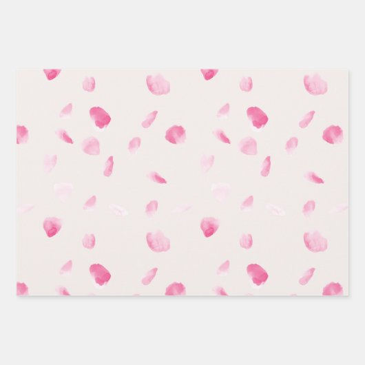 Romantisch Roos bloemblaadjes Inpakpapier Vel (Voorkant 3)