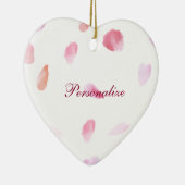 Romantisch Roos bloemblaadjes Keramisch Ornament (Rechts)