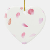 Romantisch Roos bloemblaadjes Keramisch Ornament (Achterkant)