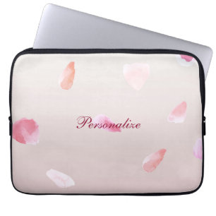 Romantisch Roos bloemblaadjes Laptop Sleeve