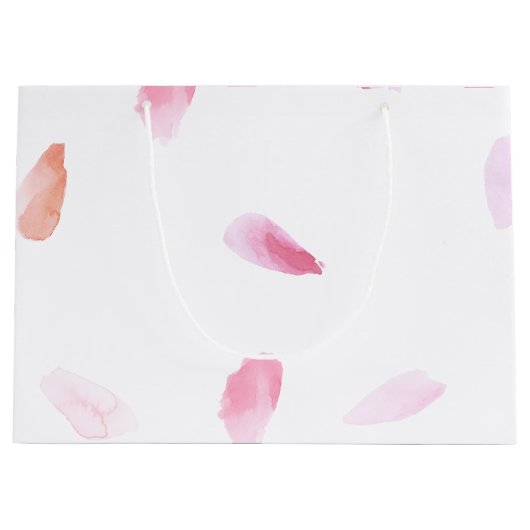 Romantisch Roos bloemblaadjes Large Cadeautasje (Voorkant)