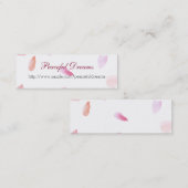 Romantisch Roos bloemblaadjes Mini Visitekaartje (Voorkant / Achterkant)