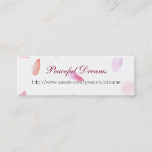 Romantisch Roos bloemblaadjes Mini Visitekaartje