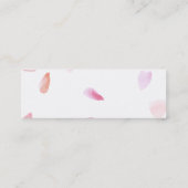 Romantisch Roos bloemblaadjes Mini Visitekaartje (Achterkant)