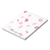 Romantisch Roos bloemblaadjes Notitieblok (Linkerzijde)