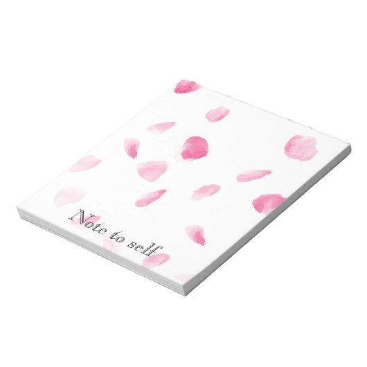Romantisch Roos bloemblaadjes Notitieblok (Linkerzijde)