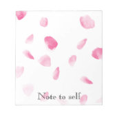 Romantisch Roos bloemblaadjes Notitieblok (Voorkant)