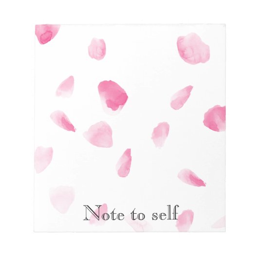 Romantisch Roos bloemblaadjes Notitieblok (Voorkant)