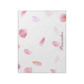 Romantisch Roos bloemblaadjes Notitieblok (Linkerzijde)