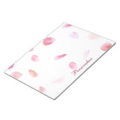 Romantisch Roos bloemblaadjes Notitieblok (Schuin)