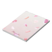 Romantisch Roos bloemblaadjes Notitieblok (Linkerzijde)