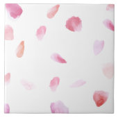 Romantisch Roos bloemblaadjes Tegeltje (Voorkant)