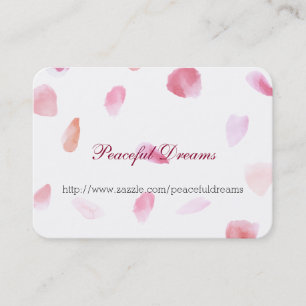 Romantisch Roos bloemblaadjes Visitekaartje