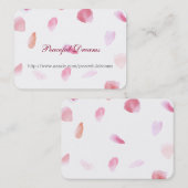 Romantisch Roos bloemblaadjes Visitekaartje (Voorkant / Achterkant)