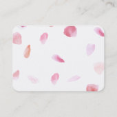 Romantisch Roos bloemblaadjes Visitekaartje (Achterkant)