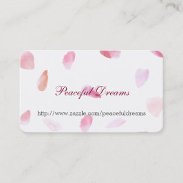 Romantisch Roos bloemblaadjes Visitekaartje