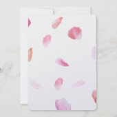 Romantisch Roos bloemblaadjes Vrijgezellenfeest Kaart (Achterkant)