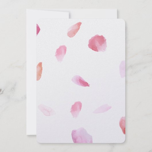 Romantisch Roos bloemblaadjes Vrijgezellenfeest Kaart (Achterkant)