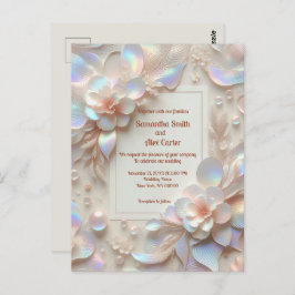 Romantisch Roos Bloemen bruiloft Briefkaart