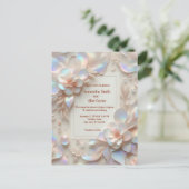 Romantisch Roos Bloemen bruiloft Briefkaart (Staand voorkant)