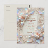 Romantisch Roos Bloemen bruiloft Briefkaart (Voorkant / Achterkant)