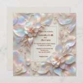 Romantisch Roos Bloemen bruiloft Kaart (Voorkant / Achterkant)