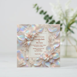 Romantisch Roos Bloemen bruiloft Kaart
