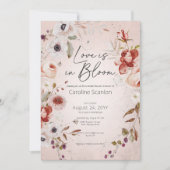 Romantisch Roos Bloemenliefde in bloei Vrijgezelle Kaart (Voorkant)