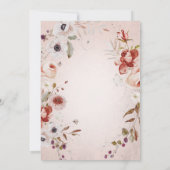 Romantisch Roos Bloemenliefde in bloei Vrijgezelle Kaart (Achterkant)