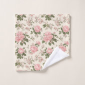 Romantisch Roos bloesems bloemenpatroon Bad Handdoek (Wasdoekje)