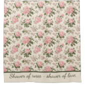 Romantisch  Roos bloesems bloemenpatroon Douchegordijn (Voorkant)