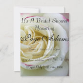 Romantisch Roos Blossom Bridal Shower Uitnodiging (Voorkant)
