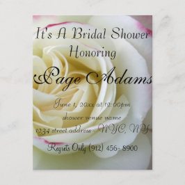 Romantisch Roos Blossom Bridal Shower Uitnodiging