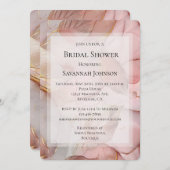 Romantisch Roos Blush Pink Gold Leaf Vrijgezellenf Kaart (Voorkant / Achterkant)